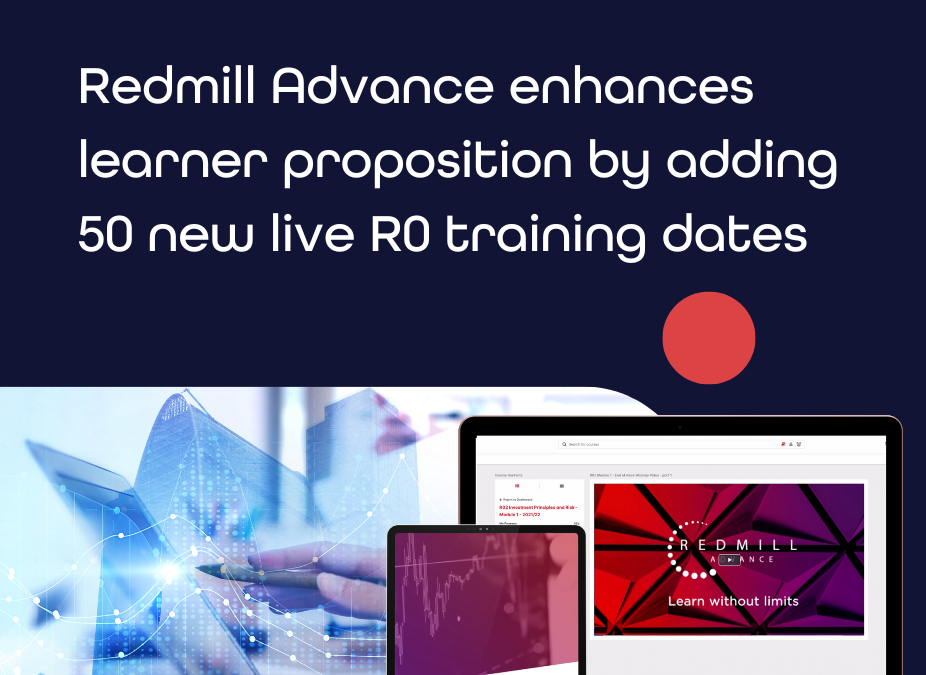 Redmill Advance enhances learner proposition by adding 50 new live R0 training dates