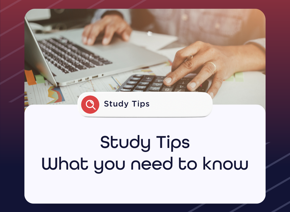 Study tips – what you need to know